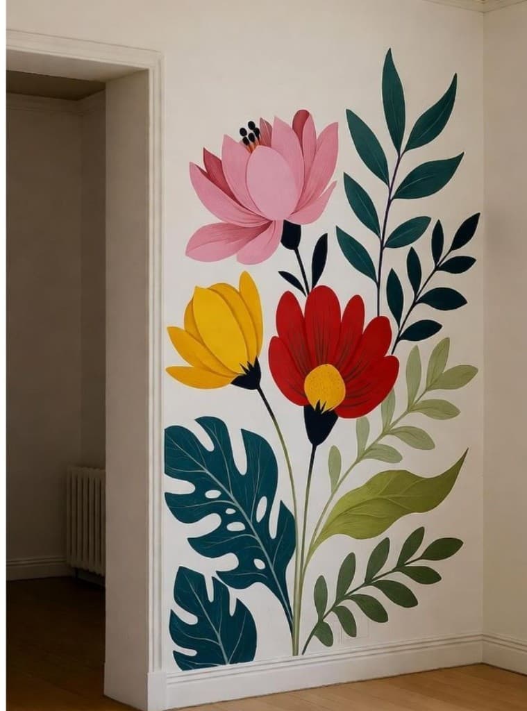 Floral Wall Mural - Flower Designs