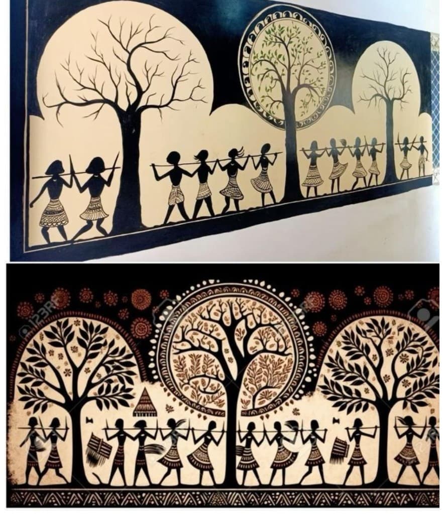 Tribal Border Story - Craft Artwork